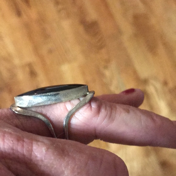 Black onyx and silver ring - Picture 6 of 7